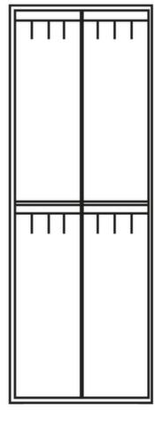 C+P Armoire vestiaire Evolo gris clair avec 2x2 compartiments + avec portes déco, largeur de compartiment 300 mm  L