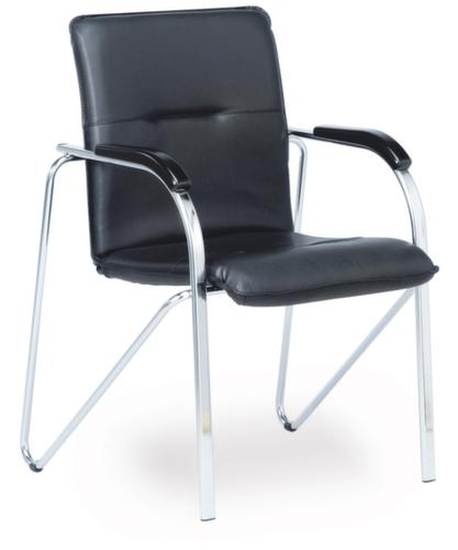 Nowy Styl Chaise capitonnée Samba, assise similicuir, noir  L