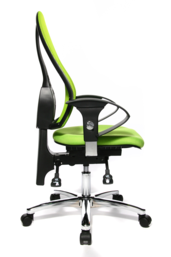 Topstar siège de bureau pivotant Sitness 15 avec mécanisme de contact permanent, Dossier maille, vert pomme  L