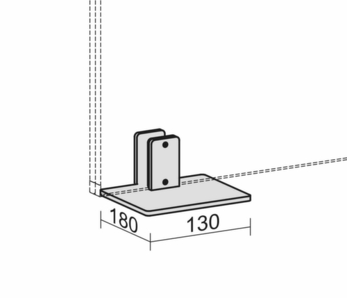 Gera pied de table Pro pour cloison  L