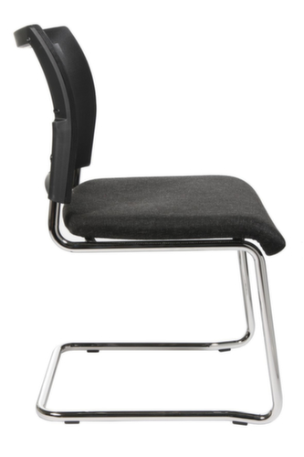 Topstar Fauteuil luge pour visiteurs Visit 20 avec dossier maille, assise tissu (100 % polypropylène), anthracite  L