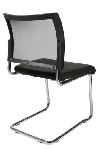 Topstar Fauteuil luge pour visiteurs Visit 20 avec dossier maille, assise tissu (100 % polypropylène), anthracite  L