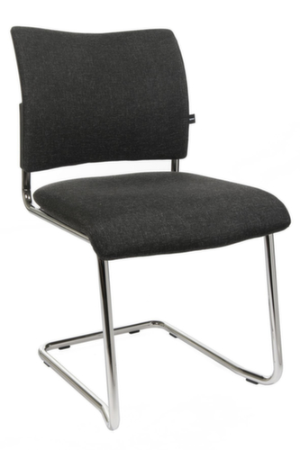 Topstar Fauteuil luge pour visiteurs capitonné Visit 20, assise tissu (100 % polypropylène), anthracite  L