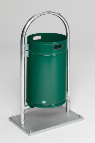 VAR Piètement tubulaire RB 004 pour l'extérieur, 60 l, vert mousse  L