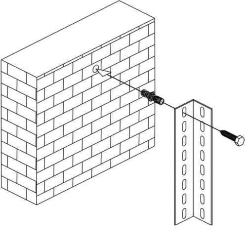 META Fixation au mur pour rayonnage rapporté  L