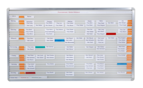 EICHNER Tableau de planification avec rails, hauteur x largeur 580 x 1000 mm  L