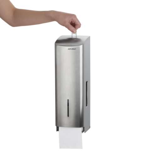 AIR-WOLF Distributeur de papier hygiénique Gamma pour 3 rouleaux, acier inoxydable  L