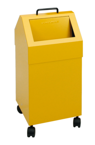 stumpf Conteneur de matériaux recyclables ignifugés, 45 l, RAL1003 jaune de sécurité, couvercle RAL1003 jaune de sécurité  L