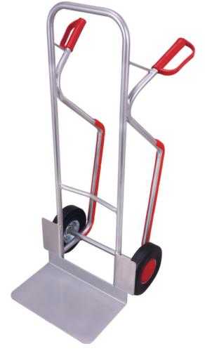 VARIOfit Diable à patins en aluminium avec pelle particulièrement large, force 200 kg, caoutchouc plein bandage  L