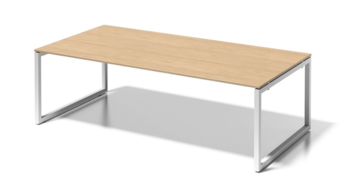 Bisley Bureau de direction et table de conférence Cito avec piètement à patins, largeur x profondeur 2400 x 1200 mm, panneau érable  L