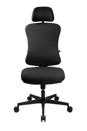 Topstar Siège de bureau pivotant Art Comfort avec appui-tête, noir  L