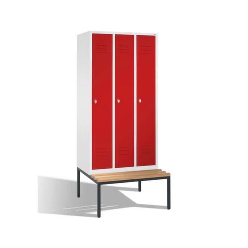 C+P Armoire vestiaire avec banc Classic avec 2 compartiments  L