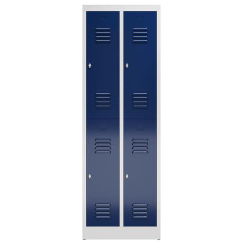 Armoire vestiaire à deux niveaux ClassiX, largeur de compartiment 295 mm  L