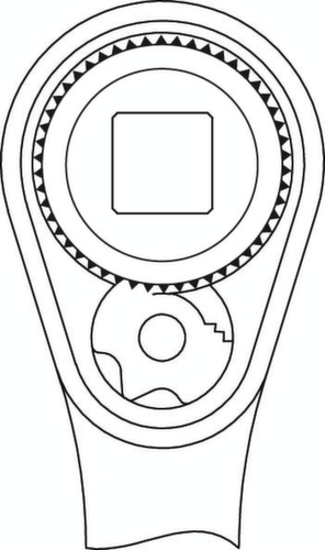 GEDORE 2093 U-20 Cliquet réversible 1/4"  L