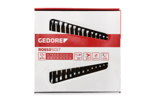 GEDORE R09105017 Jeu de clés mixtes 6-22 mm 17 pièces  L