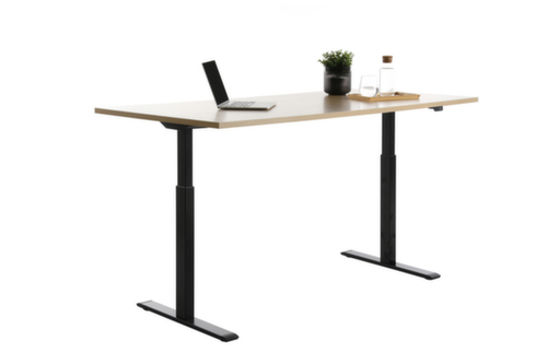 Topstar bureau à hauteur réglable électriquement E-Table Smart avec piètement en T  L