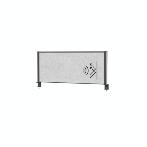 MAUL Cloison de table MAULconnecto, hauteur x largeur 515 x 1200 mm, paroi gris clair  L