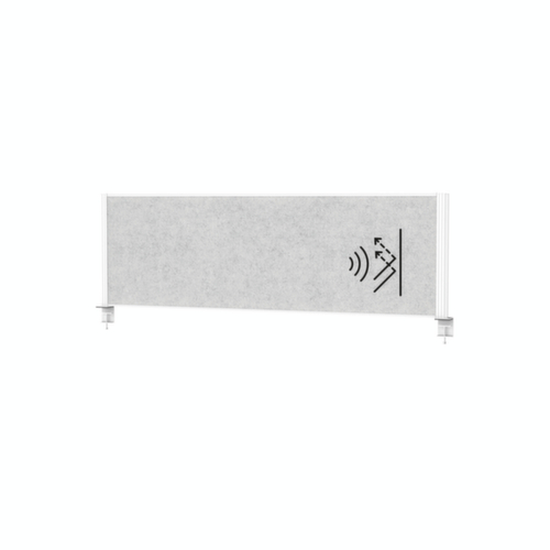 MAUL Cloison de table MAULconnecto, hauteur x largeur 515 x 1600 mm, paroi gris clair  L