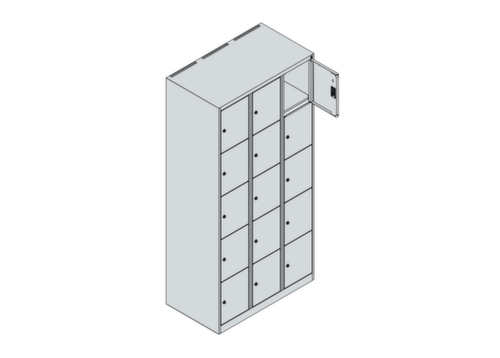 C+P armoire multicases Classic Plus, 15 compartiments  L