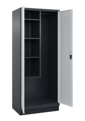 C+P Armoire d'entretien Classic Plus avec cloison de séparation médiane raccourcie  L