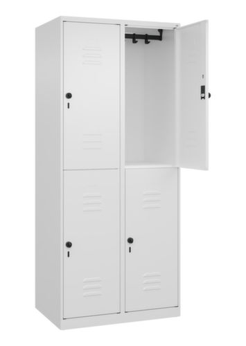 C+P Armoire vestiaire à deux niveaux Classic Plus, largeur de compartiment 400 mm  L