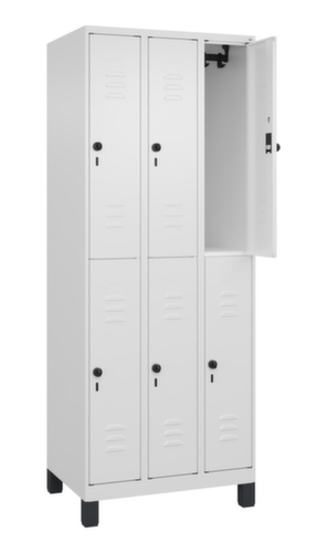 C+P Armoire vestiaire à deux niveaux Classic Plus, largeur de compartiment 250 mm  L