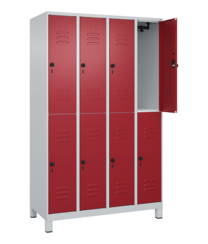 C+P Armoire vestiaire à deux niveaux Classic Plus, largeur de compartiment 300 mm  L