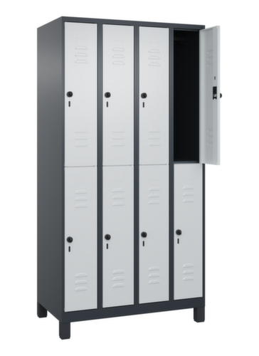 C+P Armoire vestiaire à deux niveaux Classic Plus, largeur de compartiment 250 mm  L