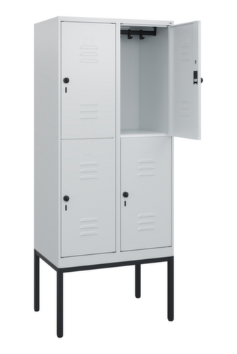 C+P Armoire vestiaire à deux niveaux Classic Plus, largeur de compartiment 400 mm  L