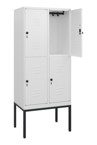 C+P Armoire vestiaire à deux niveaux Classic Plus, largeur de compartiment 400 mm  L