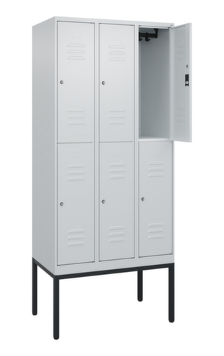 C+P Armoire vestiaire à deux niveaux Classic Plus, largeur de compartiment 300 mm  L