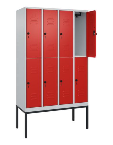 C+P Armoire vestiaire à deux niveaux Classic Plus, largeur de compartiment 300 mm  L