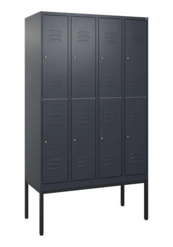 C+P Armoire vestiaire à deux niveaux Classic Plus, largeur de compartiment 300 mm