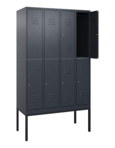 C+P Armoire vestiaire à deux niveaux Classic Plus, largeur de compartiment 300 mm  L