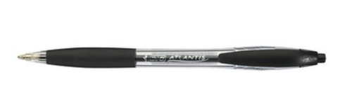 BIC® Stylo à bille ATLANTIS Classic, couleur de police bleu, tige bleu/transparent  L