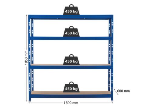 UDOBÄR Rayonnages pour fortes charges, hauteur x largeur x profondeur 1850 x 1600 x 600 mm, 4 tablettes  L