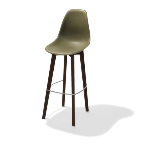 VEBA tabouret de bar Essentials Keeve avec dossier élevé, assise vert  L