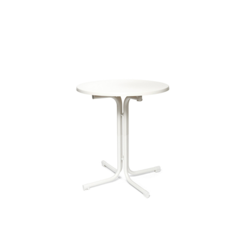 VEBA Table de bistro Essentials Berlin, Ø 800 mm, panneau blanc  L