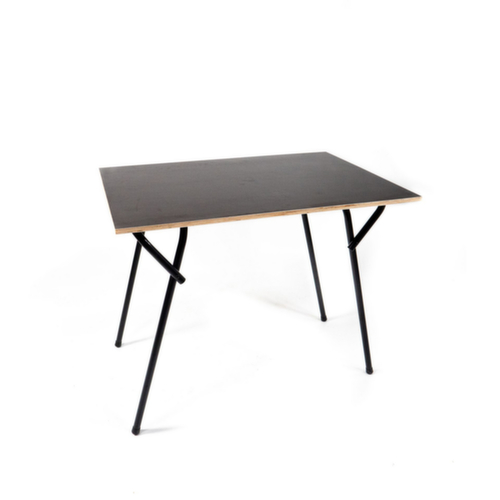 VEBA Table pliante Essentials, hauteur x largeur x profondeur 740 x 600 x 900 mm, panneau noir  L