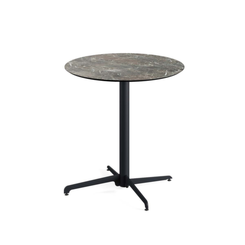 VEBA Table de bistro Essentials X Cross, Ø 700 mm, panneau Galaxy Marble  L