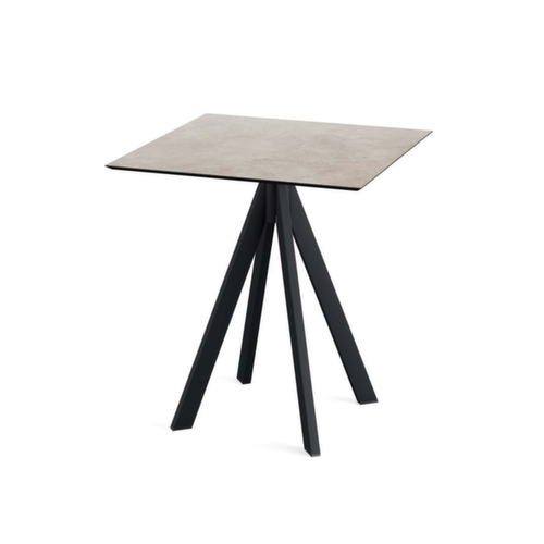 VEBA Table de bistro Essentials Infinity, largeur x profondeur 700 x 700 mm, panneau Moonstone  L