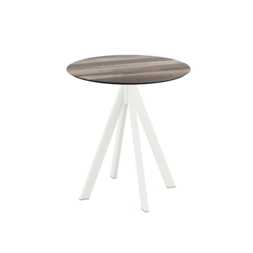 VEBA Table de bistro Essentials Infinity, Ø 700 mm, panneau bois tropical  L