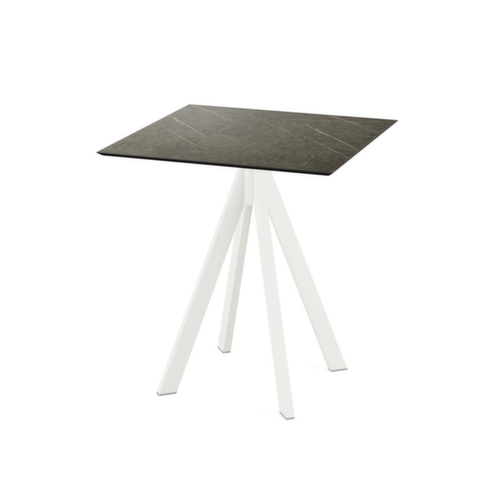 VEBA Table de bistro Essentials Infinity, largeur x profondeur 700 x 700 mm, panneau Midnight Marble  L