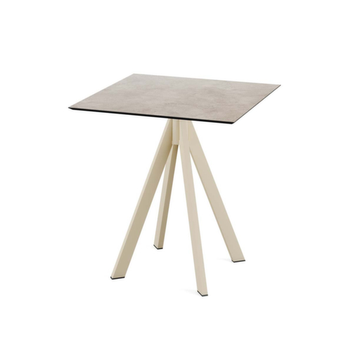 VEBA Table de bistro Essentials Infinity, largeur x profondeur 700 x 700 mm, panneau Moonstone  L