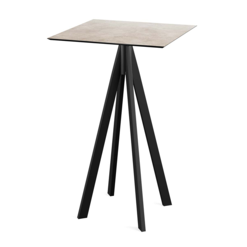 VEBA Table haute Essentials Infinity, largeur x profondeur 700 x 700 mm, panneau Moonstone  L