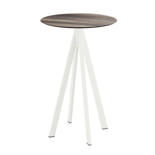 VEBA Table haute Essentials Infinity, Ø 700 mm, panneau bois tropical  L