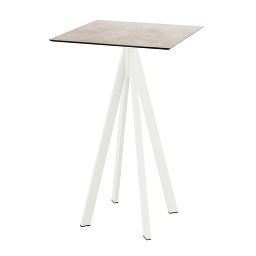 VEBA Table haute Essentials Infinity, largeur x profondeur 700 x 700 mm, panneau Moonstone  L