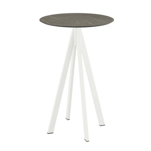 VEBA Table haute Essentials Infinity, Ø 700 mm, panneau Midnight Marble  L