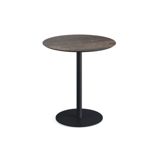 VEBA Table de bistro Essentials Urban, Ø 700 mm, panneau bois délavé  L