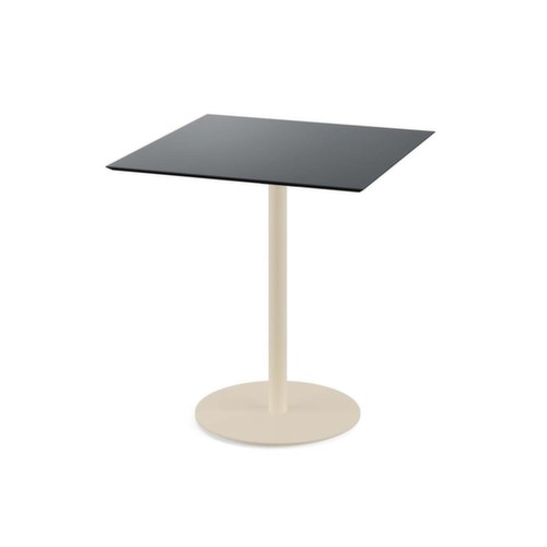 VEBA Table de bistro Essentials Urban, largeur x profondeur 700 x 700 mm, panneau noir  L